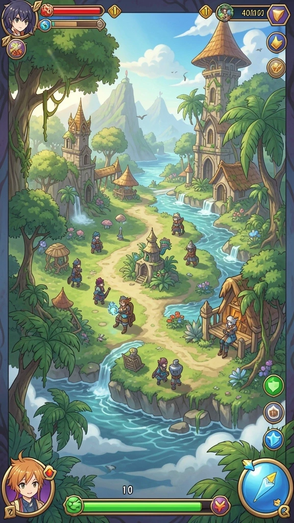 Screenshot menampilkan pemandangan indah dalam game.