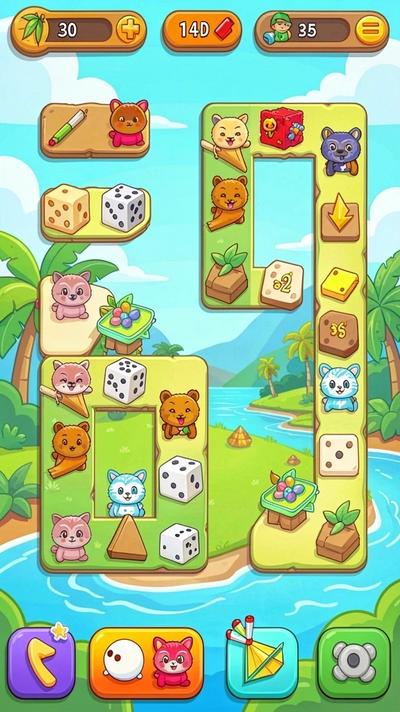 Screenshot 1 menunjukkan tampilan awal permainan yang menawan.