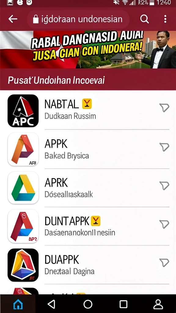 Tampilan awal yang menarik dan mudah dinavigasi.
