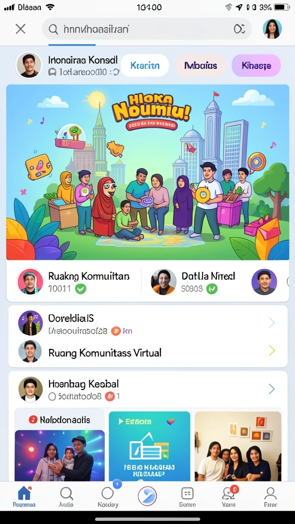 Visual menawan dari lokasi permainan.