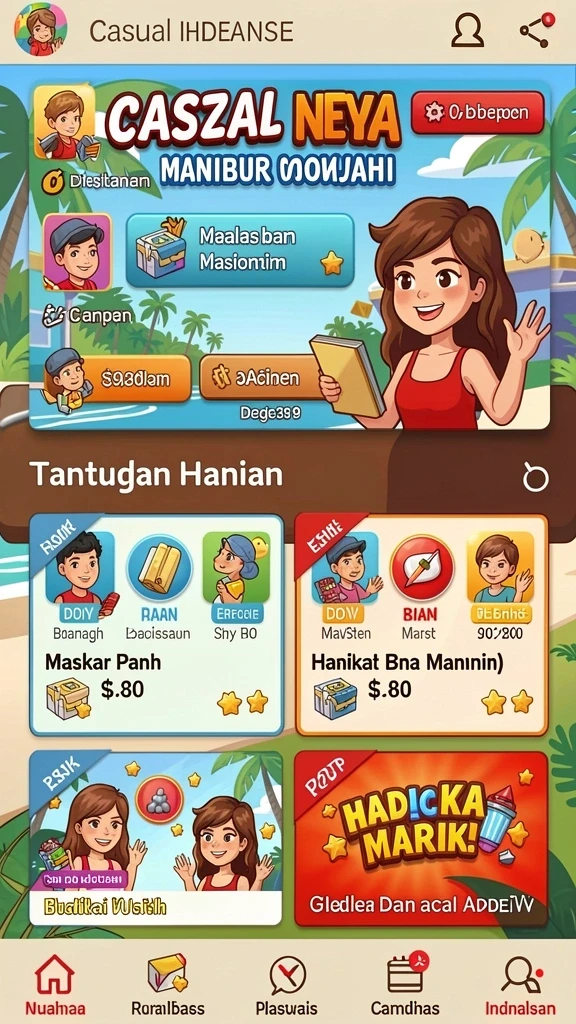 Karakter-karakter unik yang menambah keseruan permainan.