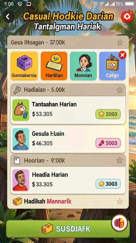 Beragam permainan seru yang menantang dan menghibur.