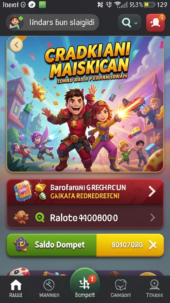 Tampilan awal KINGSLOT yang menarik dan memukau.