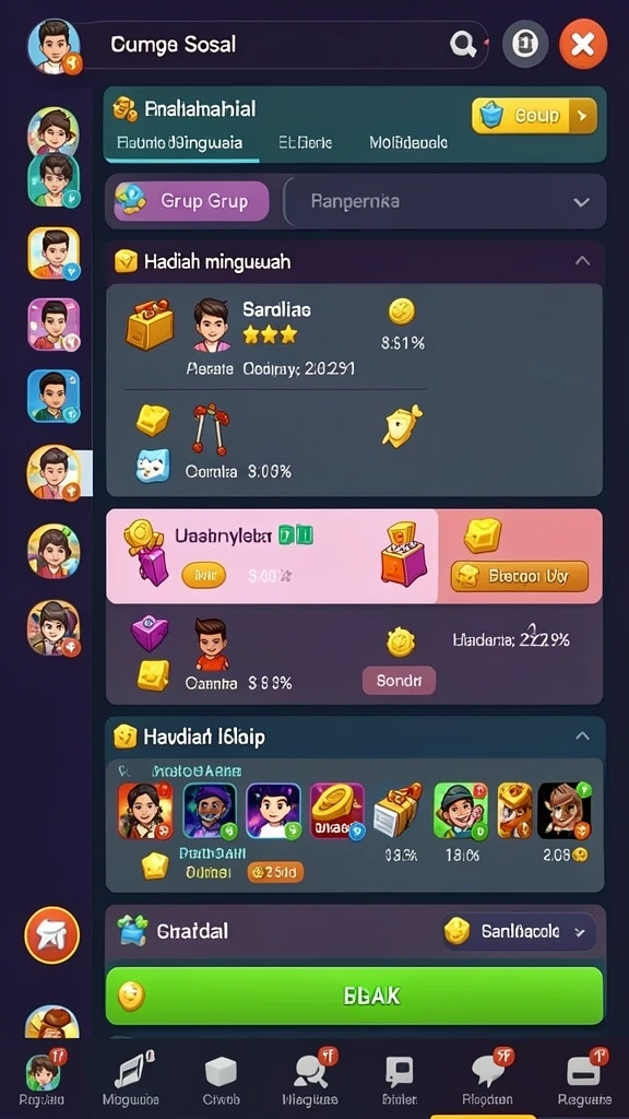 Fitur komunitas yang memungkinkan pemain berbagi pengalaman.