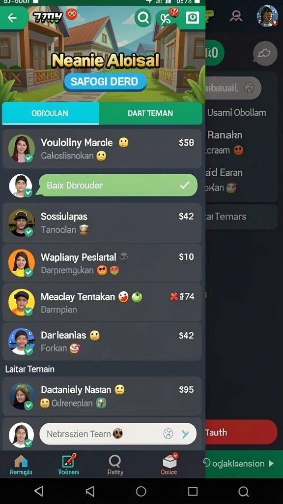 Momen permainan yang penuh tantangan dan intens.