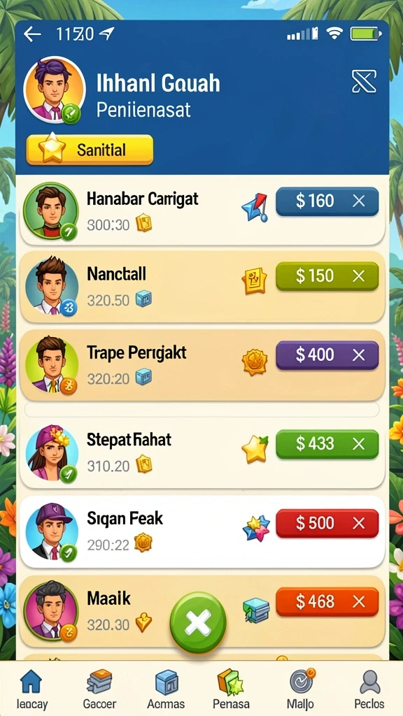 Tantangan seru dengan level yang beragam.