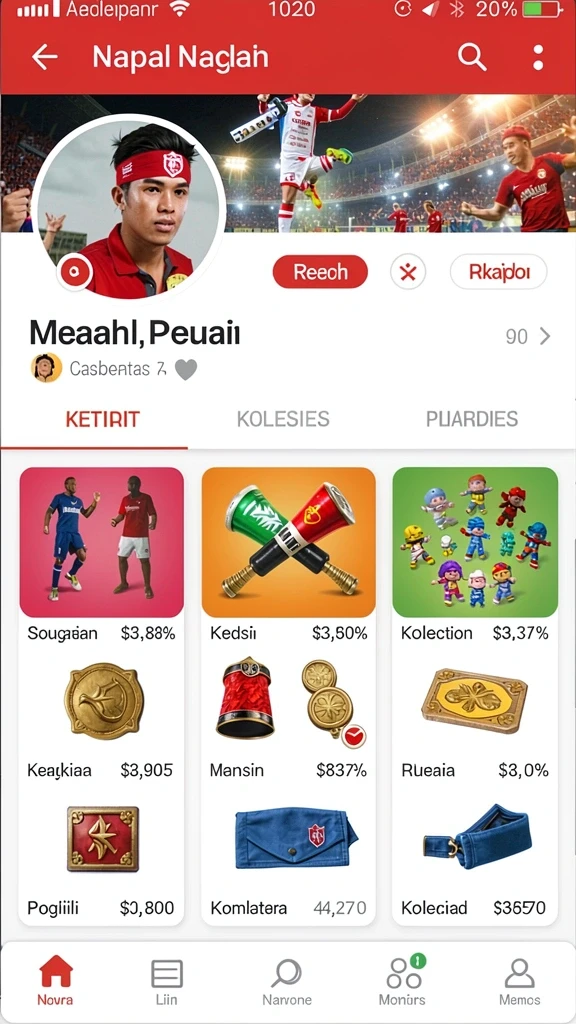 Tampilan grafis yang memukau dalam RAJACORC.