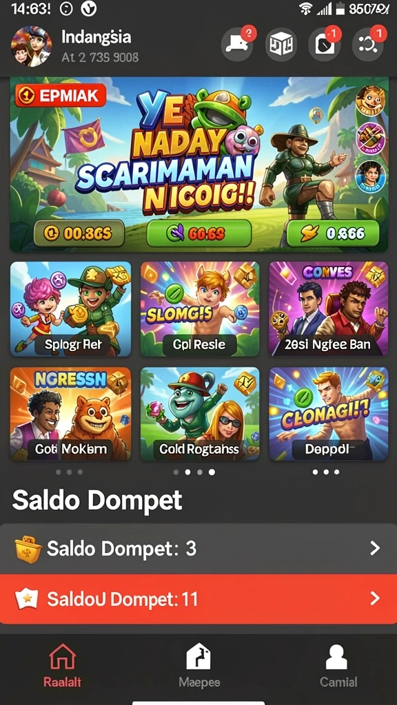 Tangkapan layar yang menunjukkan grafis menawan dalam game.