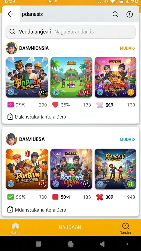 Karakter-karakter lucu yang menemani petualangan Anda.