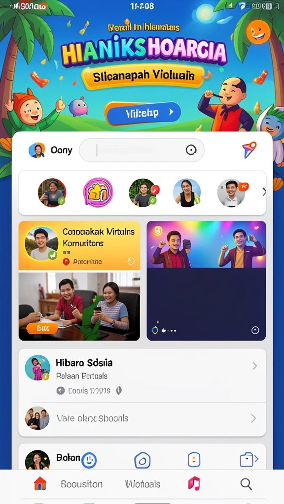 Fitur sosial yang memungkinkan interaksi antar pemain.