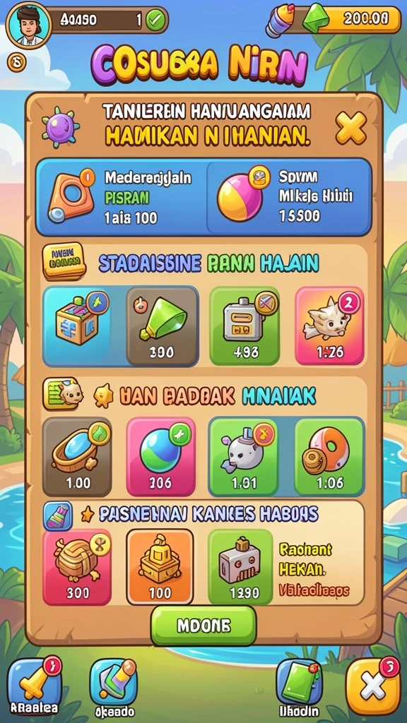 Tampilan menu utama yang intuitif dan mudah dinavigasi.